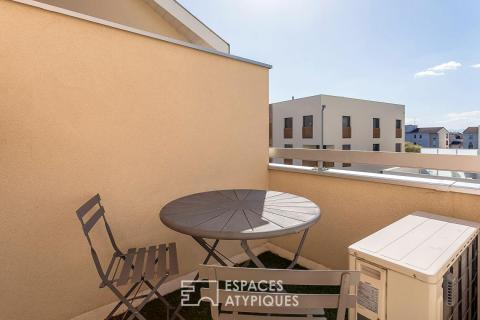 Duplex en dernier étage avec balcon