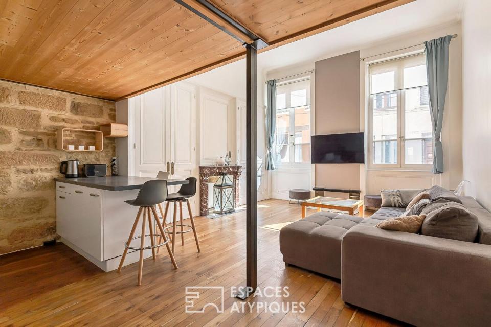 Canut avec terrasse à deux pas de la place de la Croix Rousse