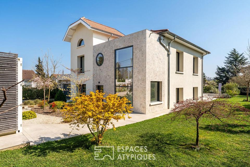 Maison ancienne rénové avec extension et piscine