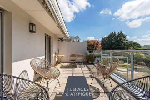 Appartement familial en attique avec terrasse