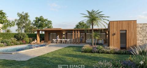 Projet de maison contemporaine de plain pied avec vue sur les hauteurs de Vienne