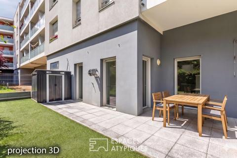 Cocon urbain en rez-de-jardin dans le 8ème