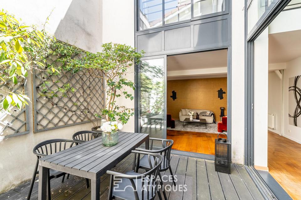 Maison-Loft à la rénovation contemporaine au calme avec patio privatif
