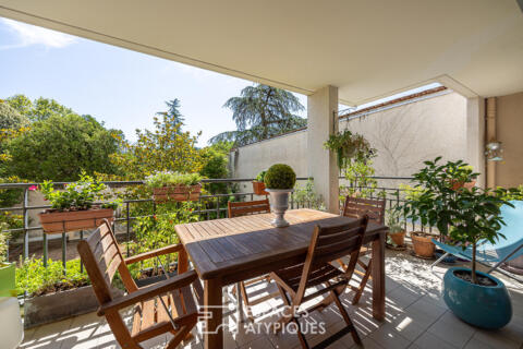 Contemporary apartment with balcony