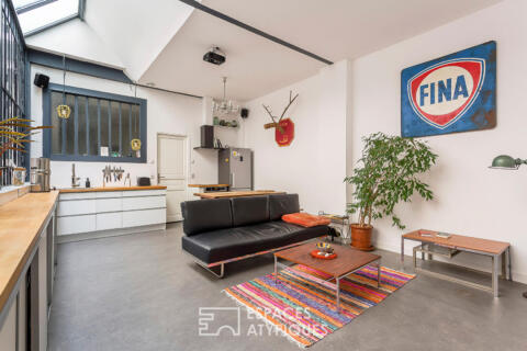 L&rsquo;esprit loft avec terrasse au calme d&rsquo;une cour intérieure