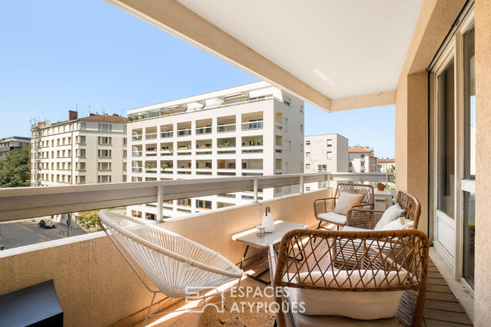 T3 rénové de 73 m² avec loggia, balcon et vue dégagée