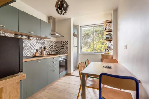 Renovated apartment with balconies overlooking the greenway