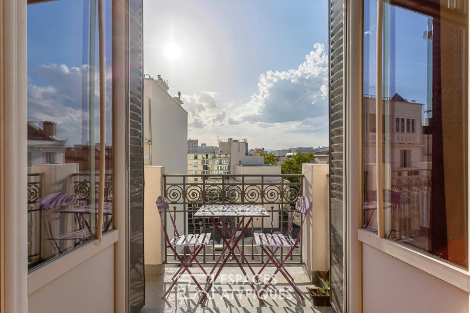 Appartement avec balcon en dernier etage avec vue Fourviere