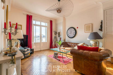 Appartement avec balcon en dernier étage avec vue Fourvière