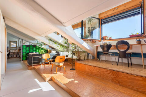 An apartment with a view over the rooftops of Lyon