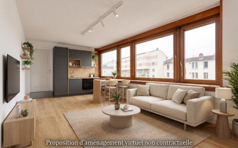 Appartement en plateau à aménagé en dernier étage avec place de stationnement