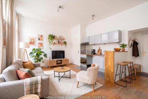 Appartement ancien rénové avec terrasse privée au coeur du quartier d&rsquo;Ainay