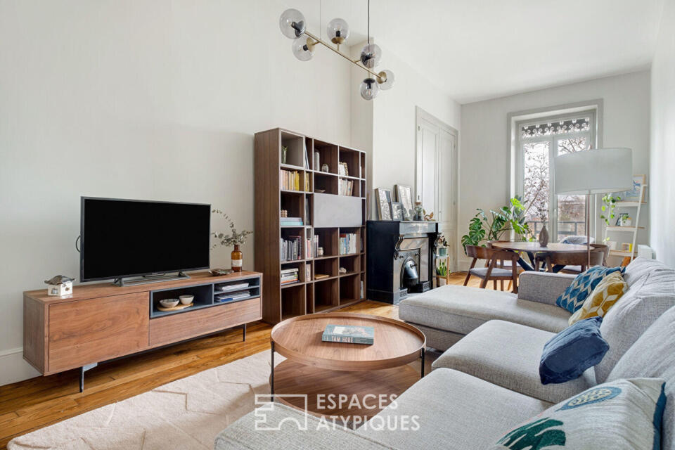 Duplex rénové en dernier étage