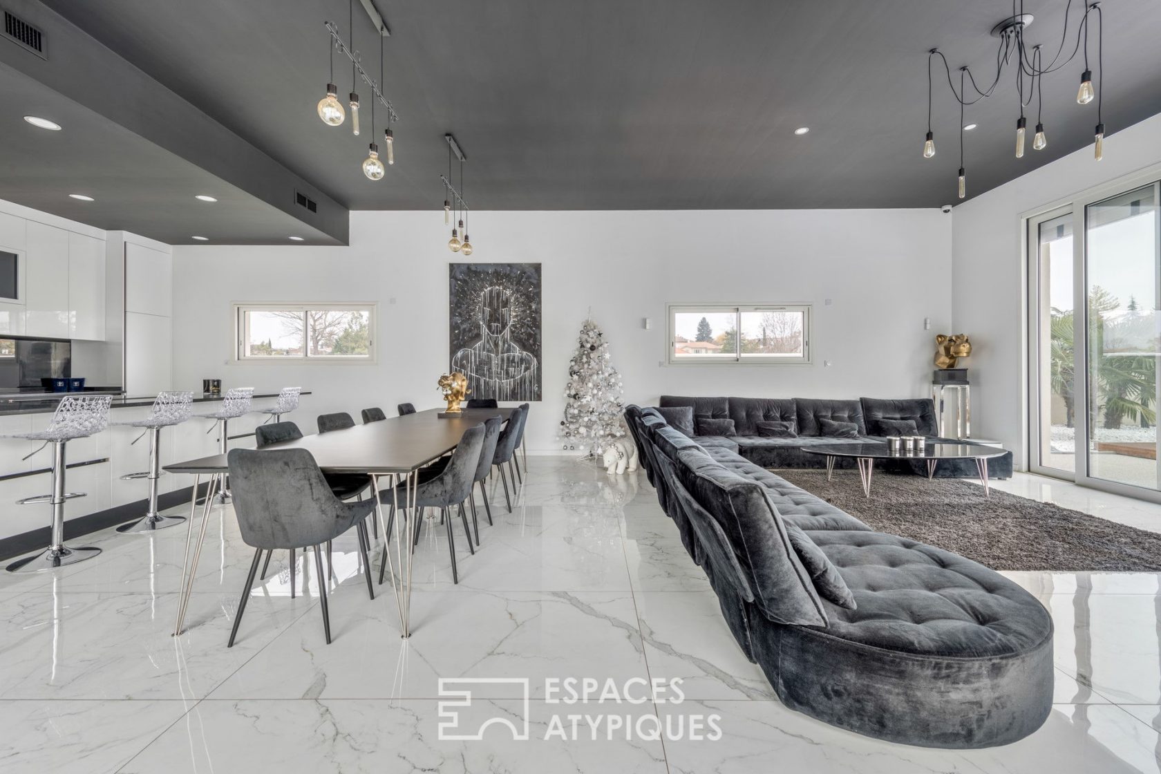 Maison contemporaine avec piscine et studio indépendant
