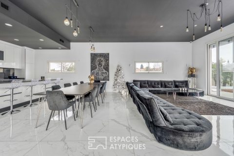 Maison contemporaine avec piscine et studio indépendant