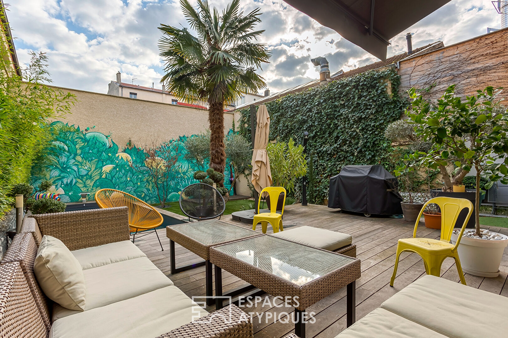 Maison type loft avec piscine