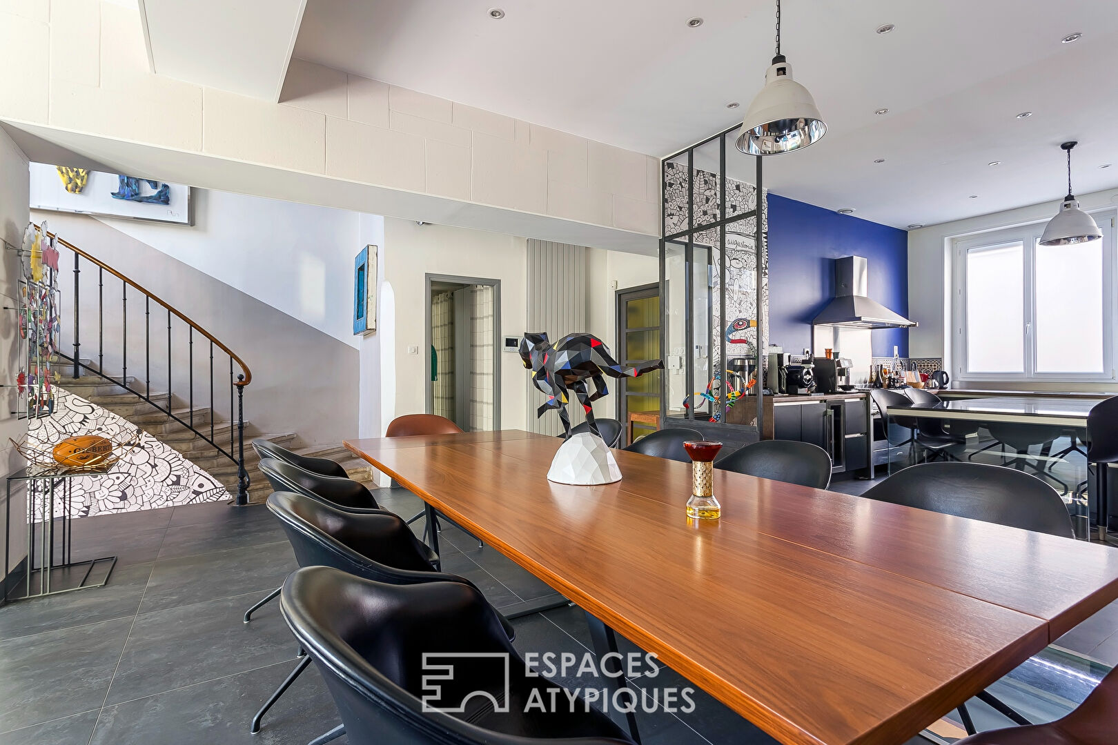 Maison type loft avec piscine