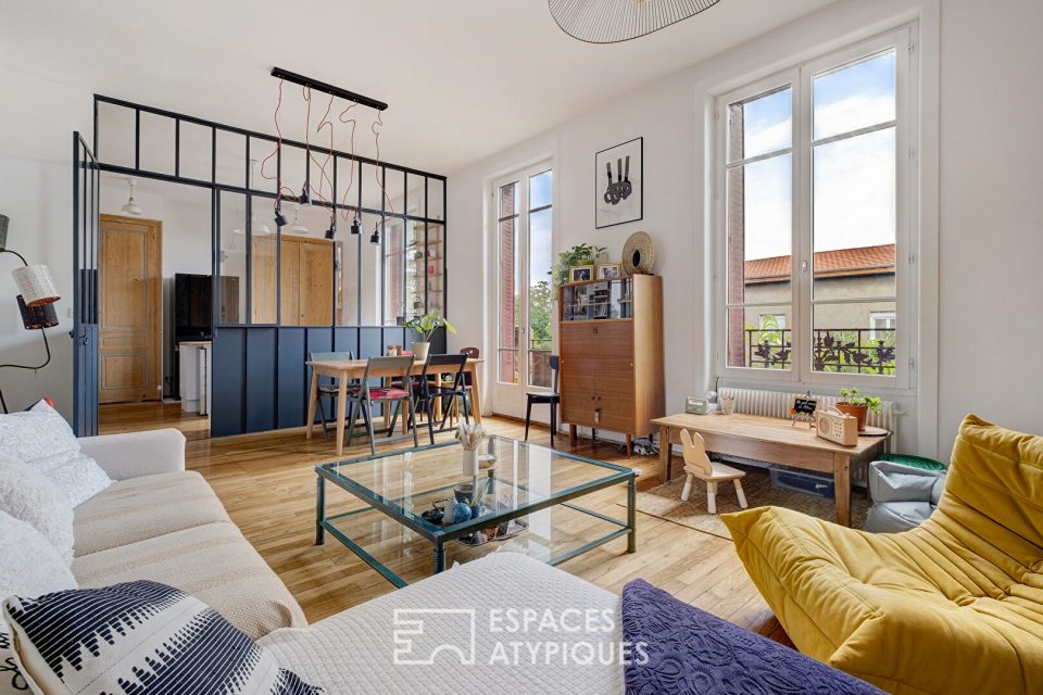 Appartement avec jardin dans une ancienne bâtisse