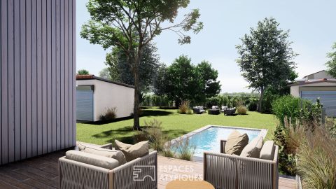 1850 house with contemporary extension and swimming pool