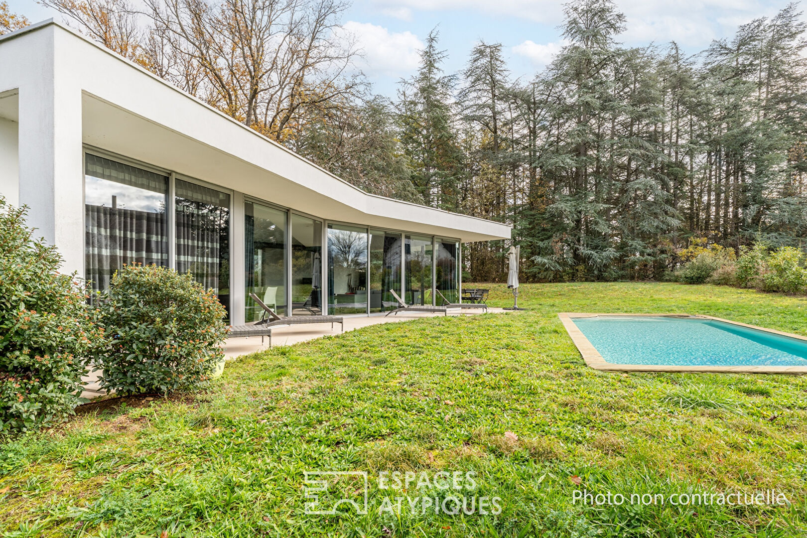 Architect house with swimming pool