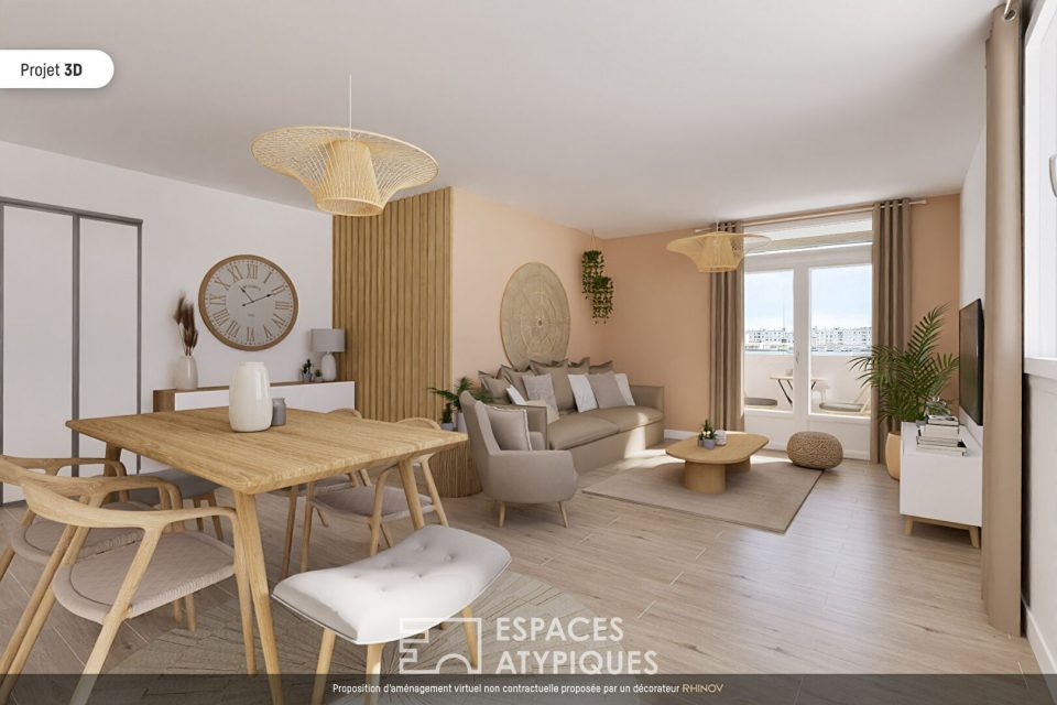 Appartement T4 avec balcon à Vénissieux