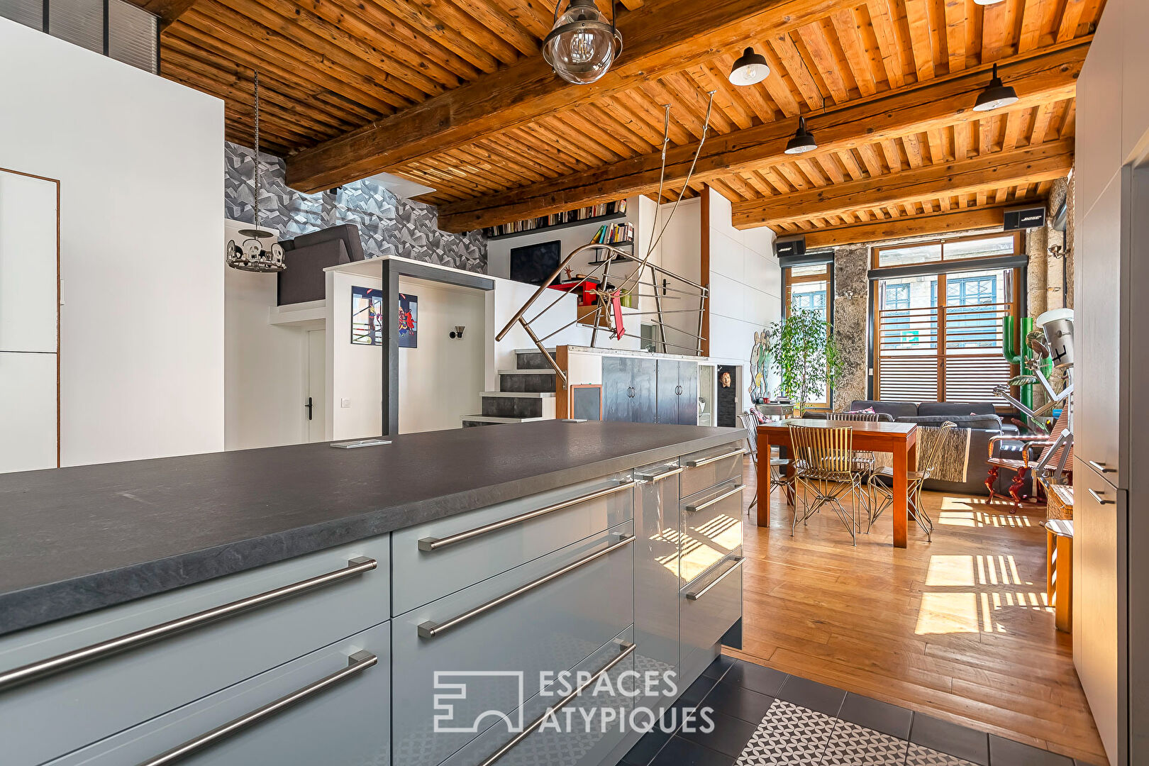 Family loft in the slopes of Croix-Rousse