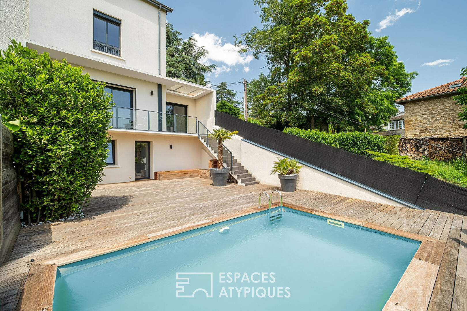 Old renovated house with view