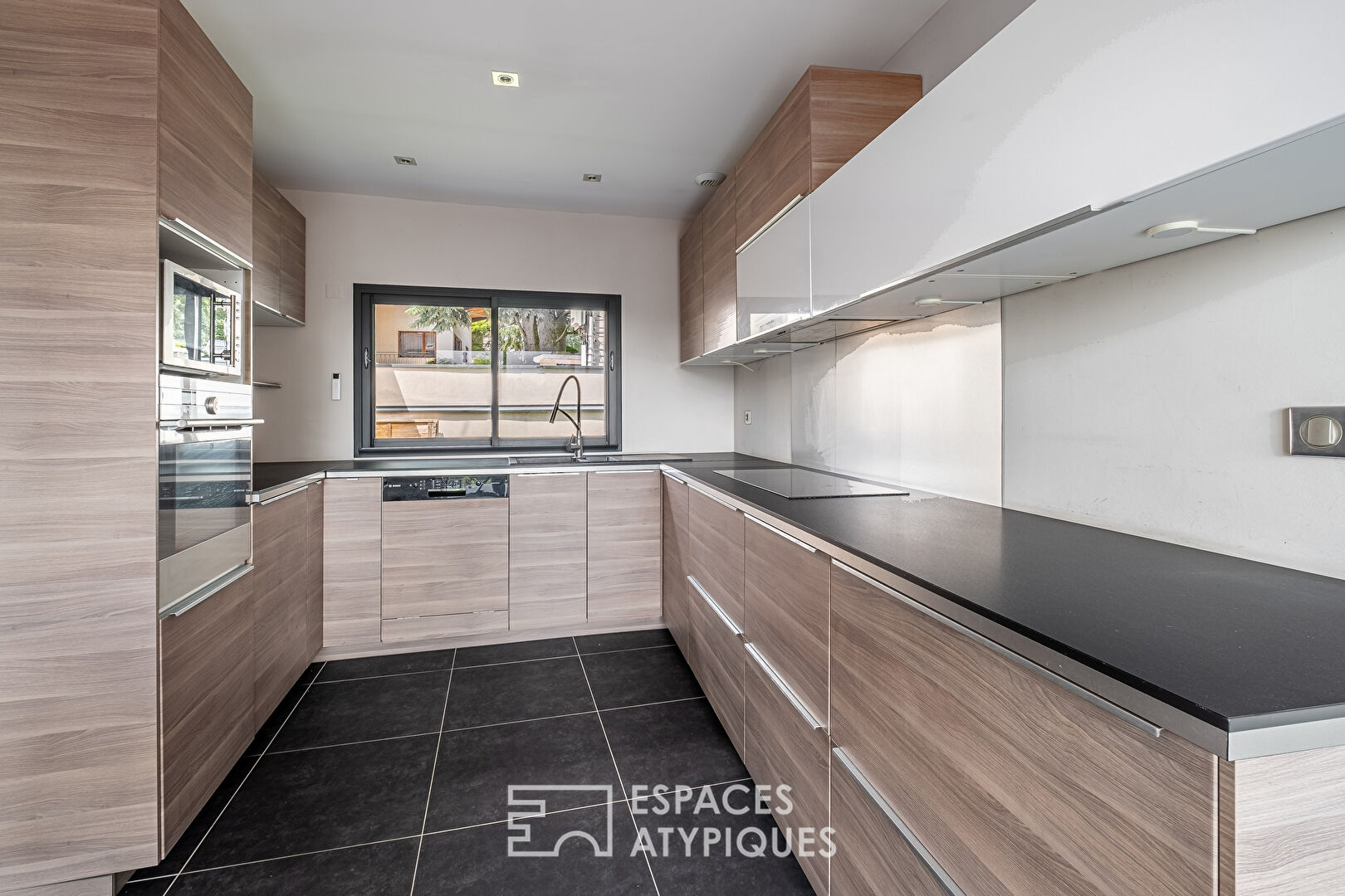 Old renovated house with view