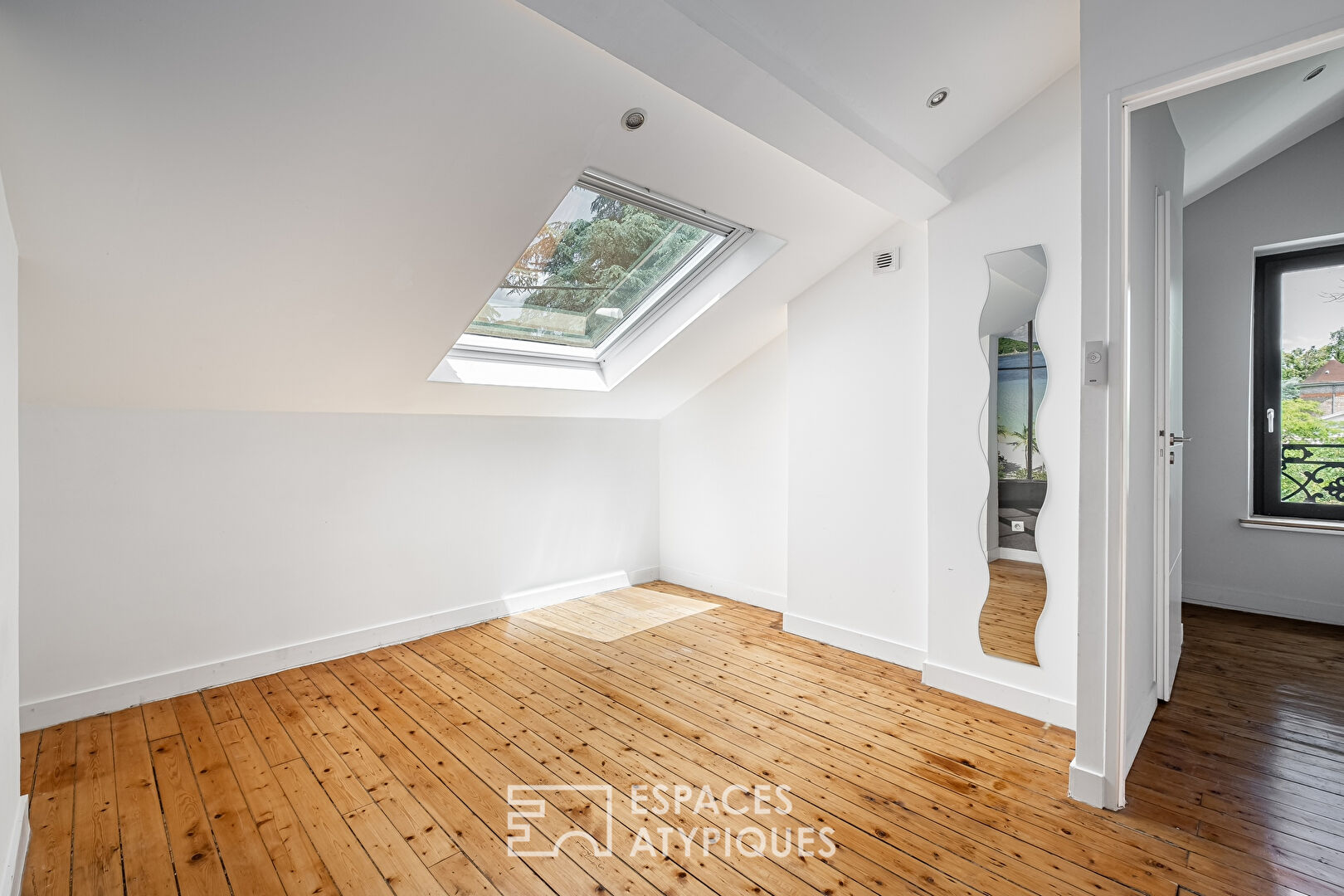 Old renovated house with view