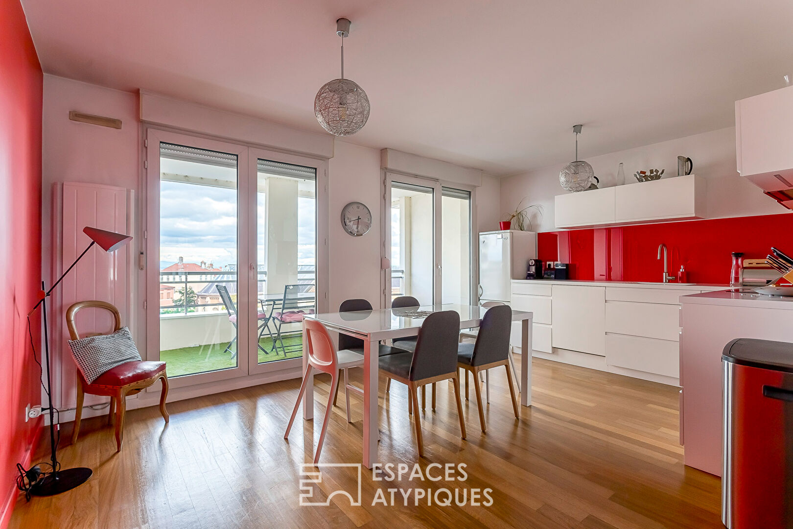 Apartment with terraces and view of the Croix-Rousse plateau