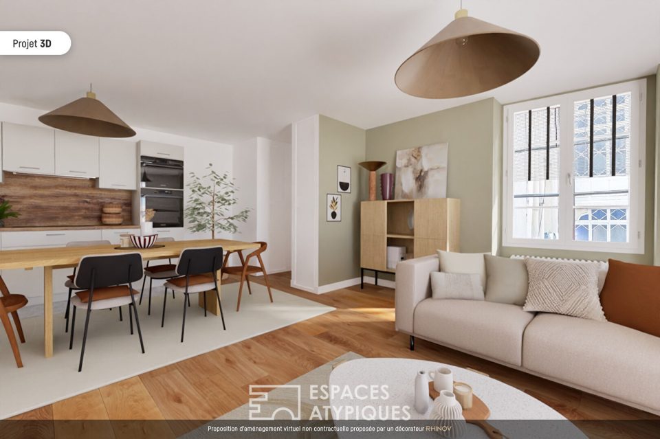 Appartement ancien à repenser en plein coeur du quartier Ainay