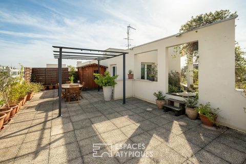 Appartement en Attique avec terrasse et vue imprenable à Lyon 8e