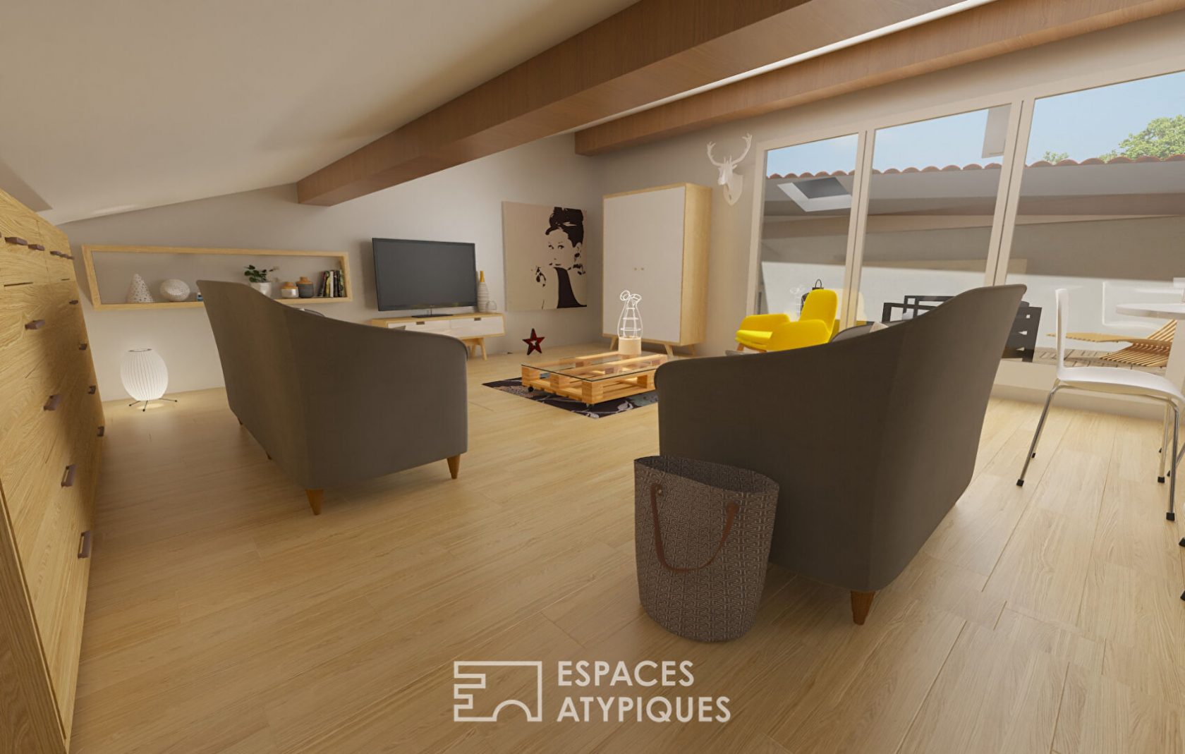 Loft with terrace and garage to renovate