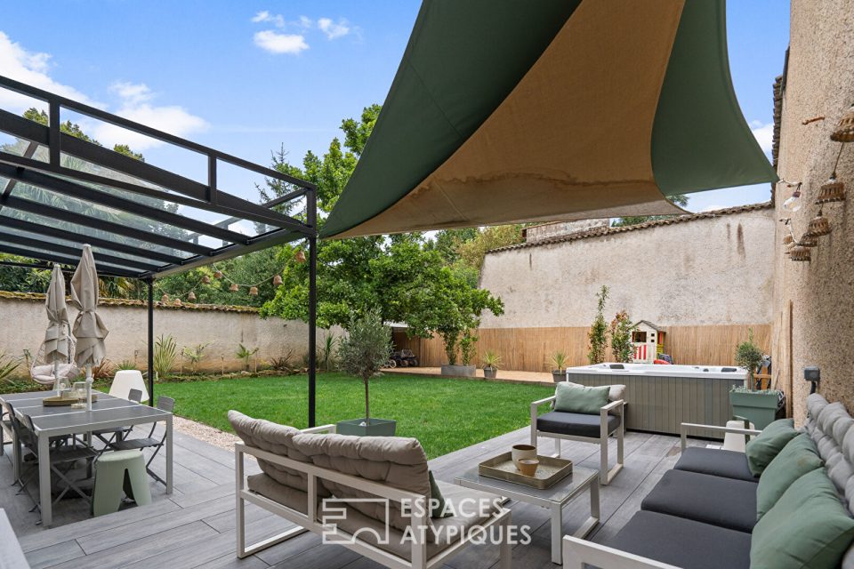 Maison ancienne rénovée avec jardin et jacuzzi