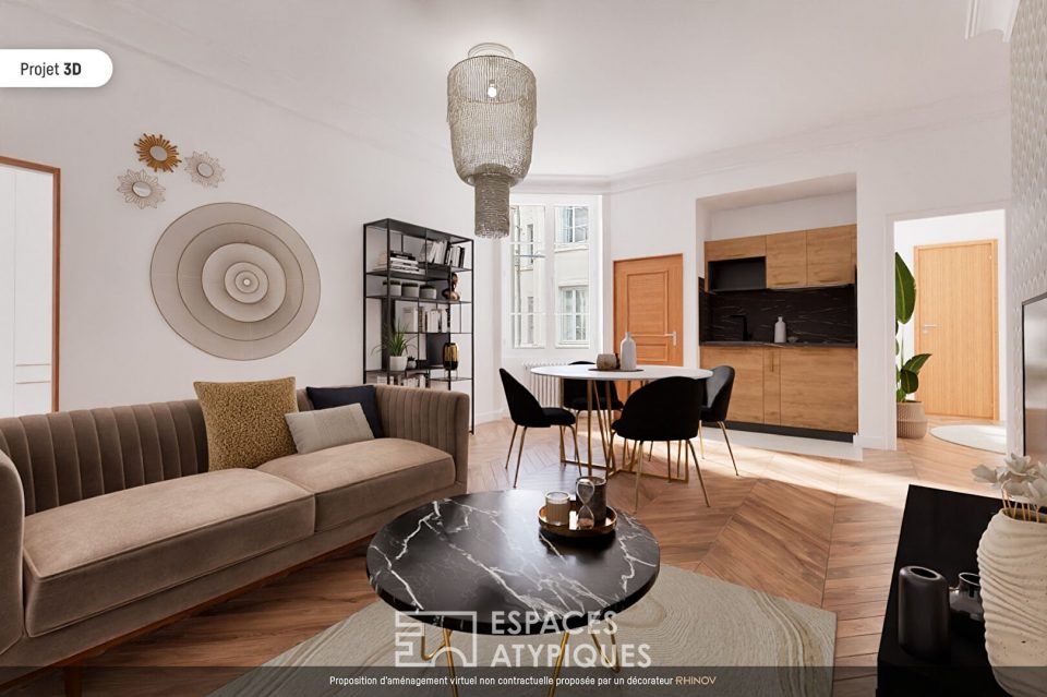 Appartement bourgeois à repenser entièrement à quelques pas de la Place Bellecour