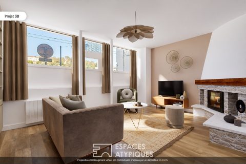Appartement ou Local commercial en bord de Saône,  avec une grande cave privative