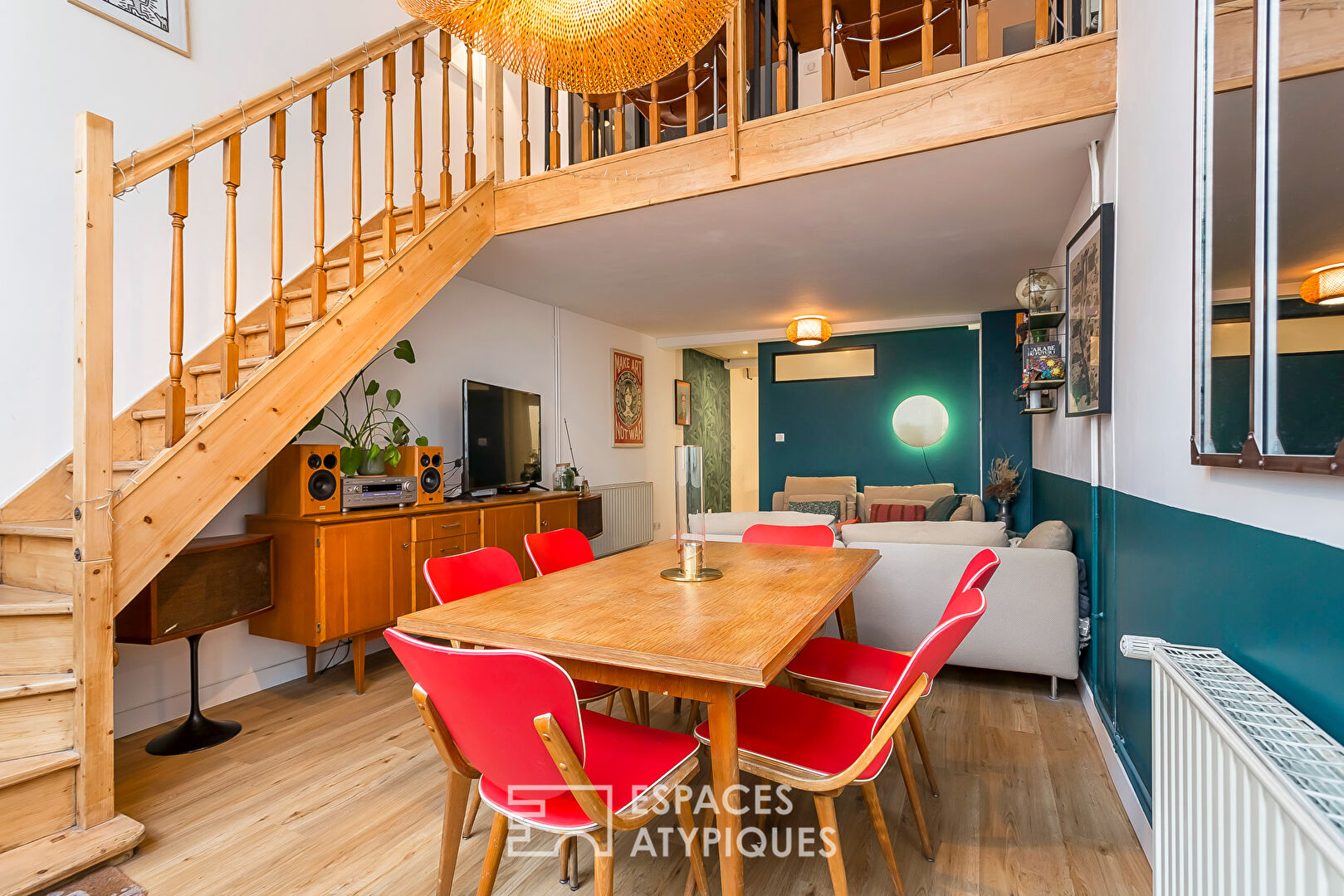 3-room loft-style apartment with terrace
