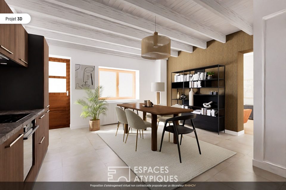 Maison ancienne en pisé avec Grange à réhabiliter