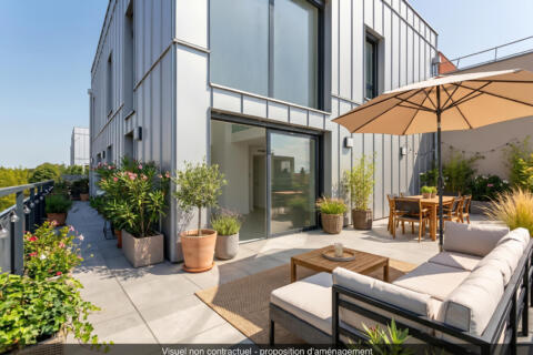 Duplex contemporain en dernier étage avec terrasse