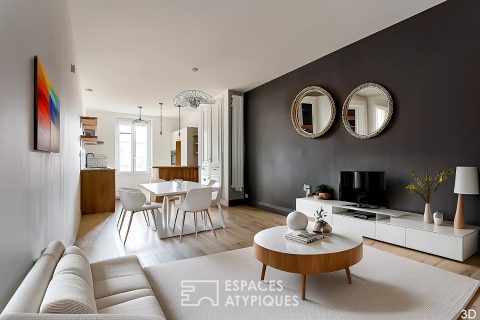 Old renovated 3-room apartment