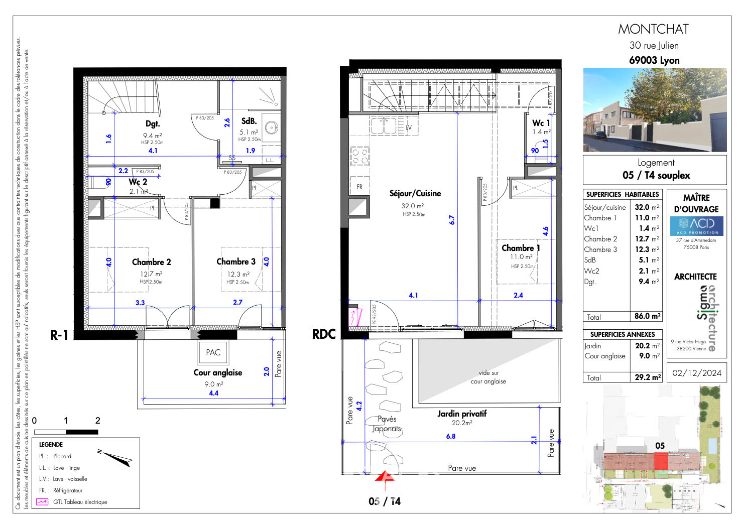 Appartement en souplex avec jardin en plein coeur de Montchat