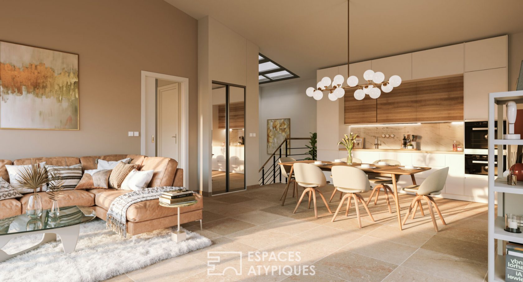 Maison de ville en Duplex inversé avec jardin en plein coeur de Montchat