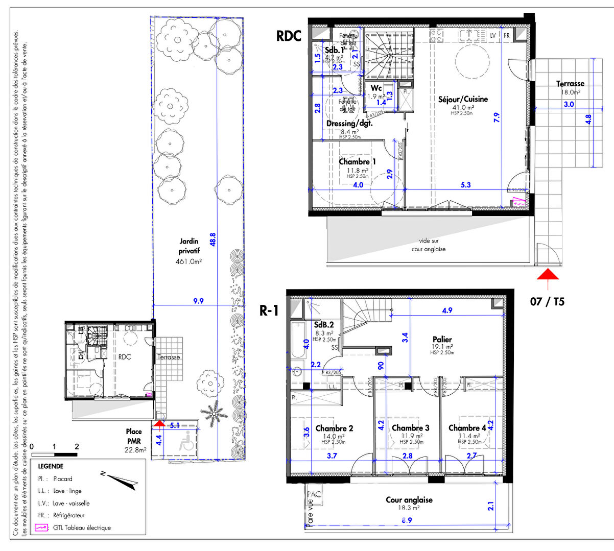 Maison de ville en Duplex inversé avec jardin en plein coeur de Montchat