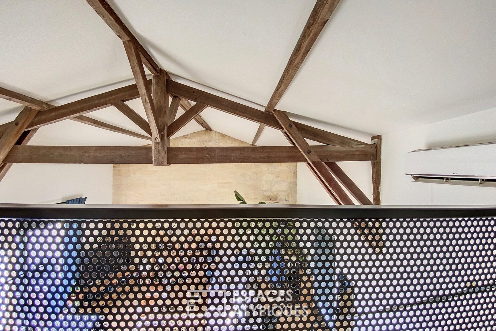 Stone house renovated loft style with garden