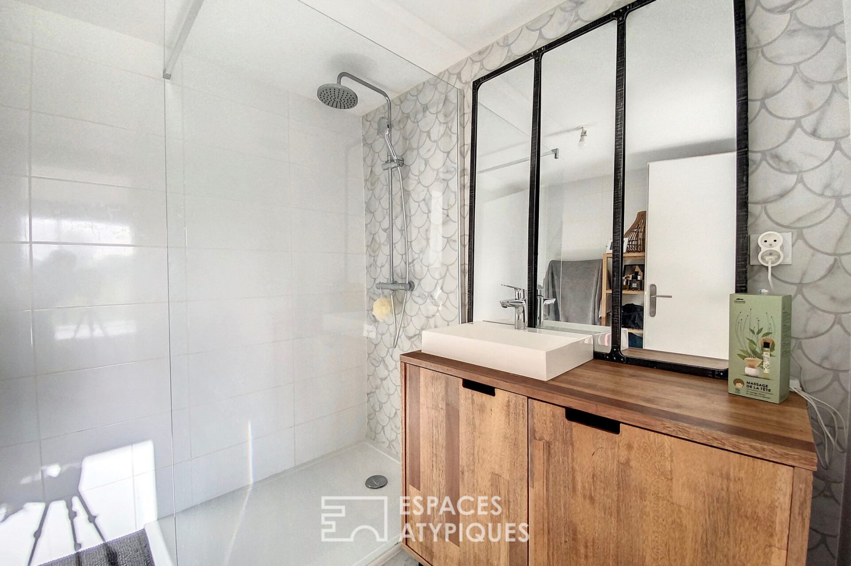 Stone house renovated loft style with garden