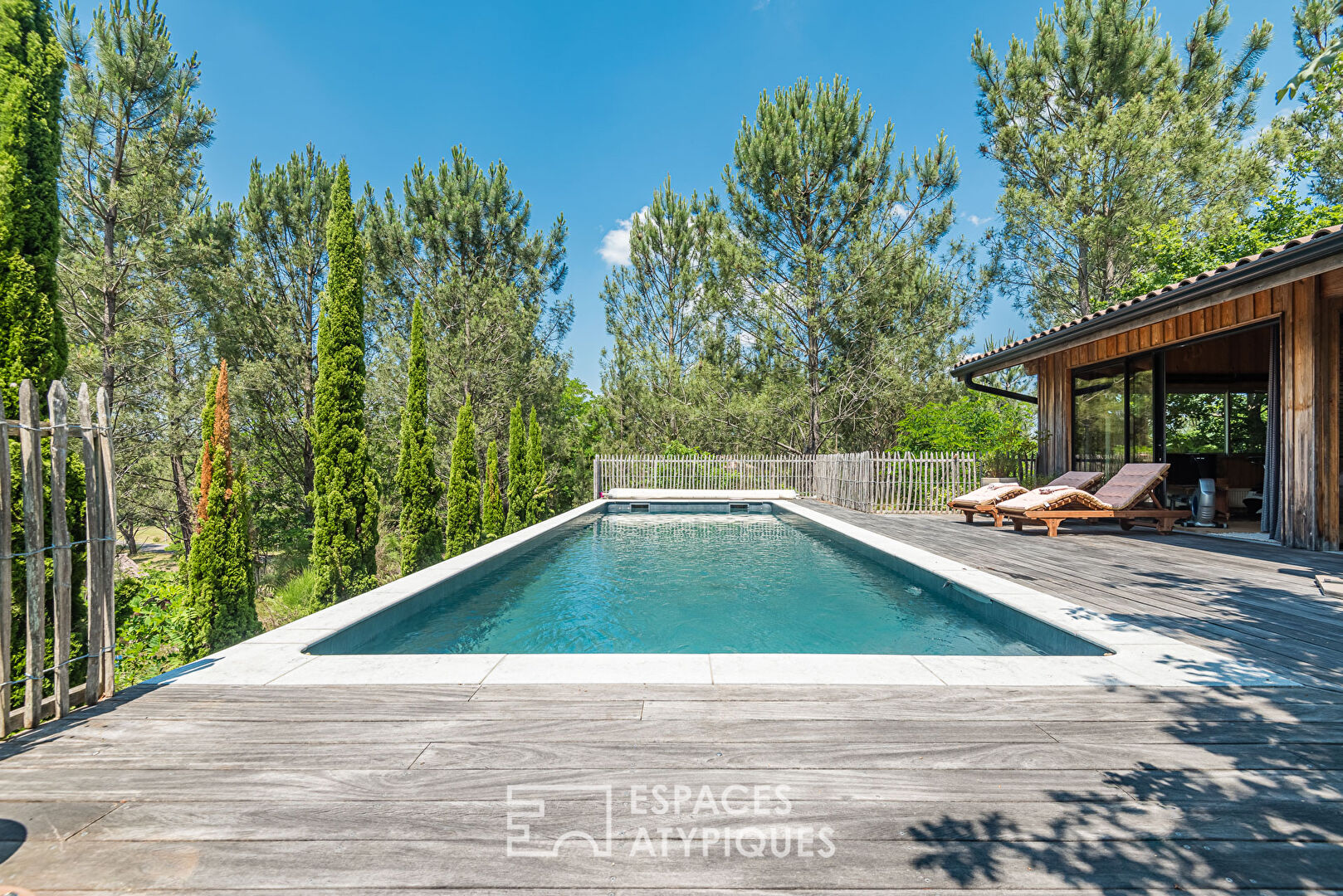 Architect’s wooden house on stilts