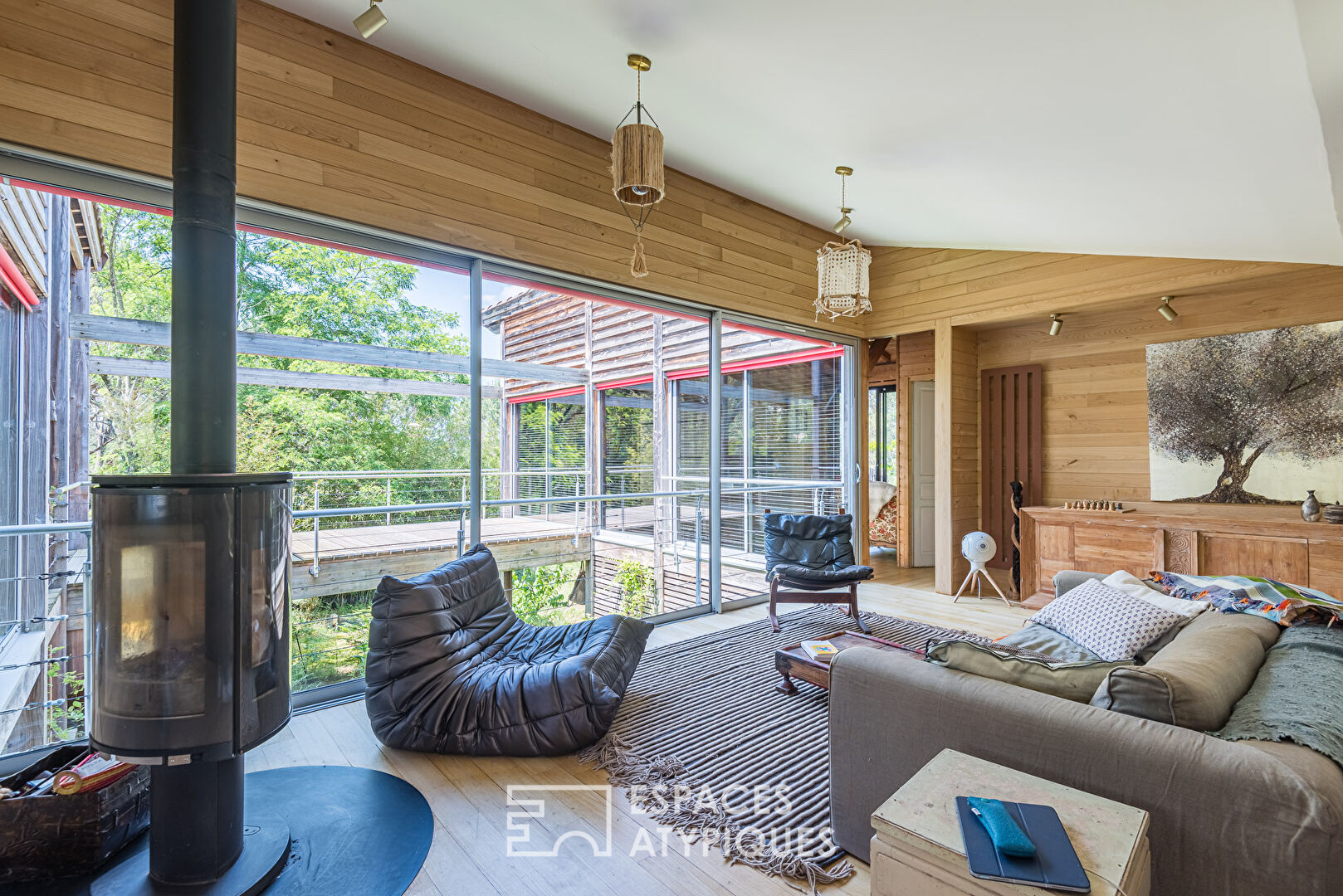 Architect’s wooden house on stilts