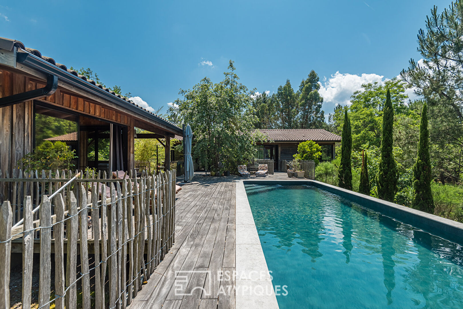 Architect’s wooden house on stilts