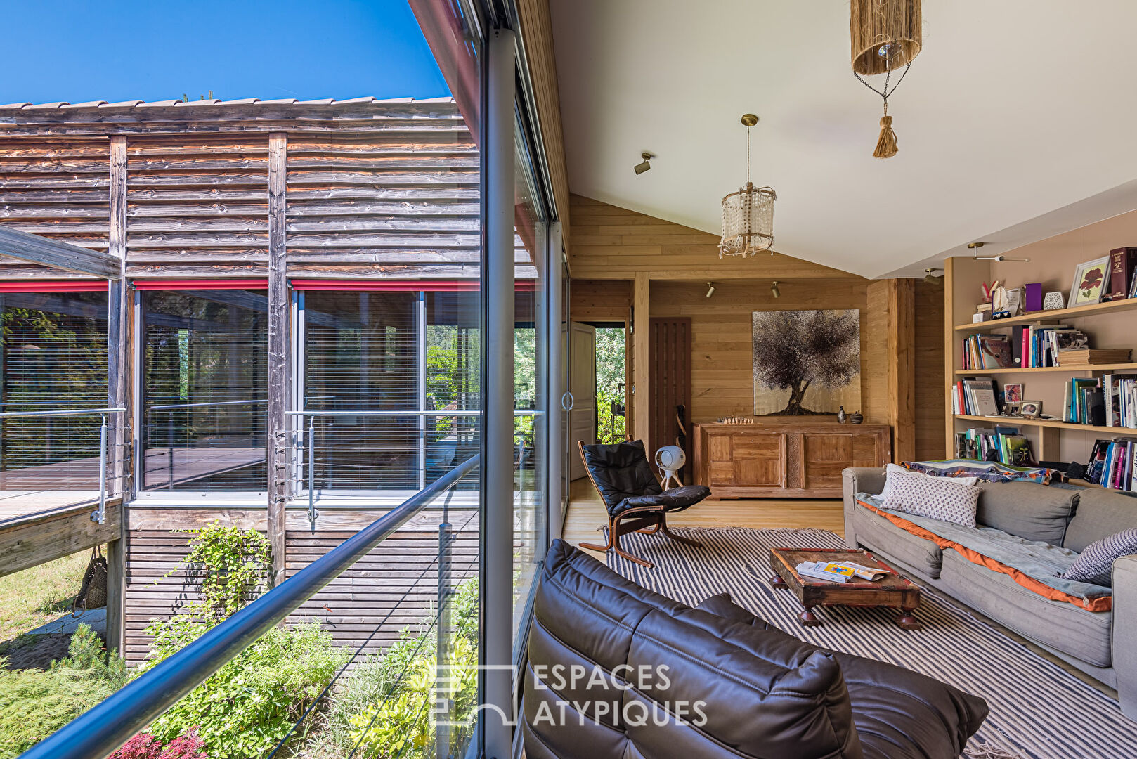 Architect’s wooden house on stilts