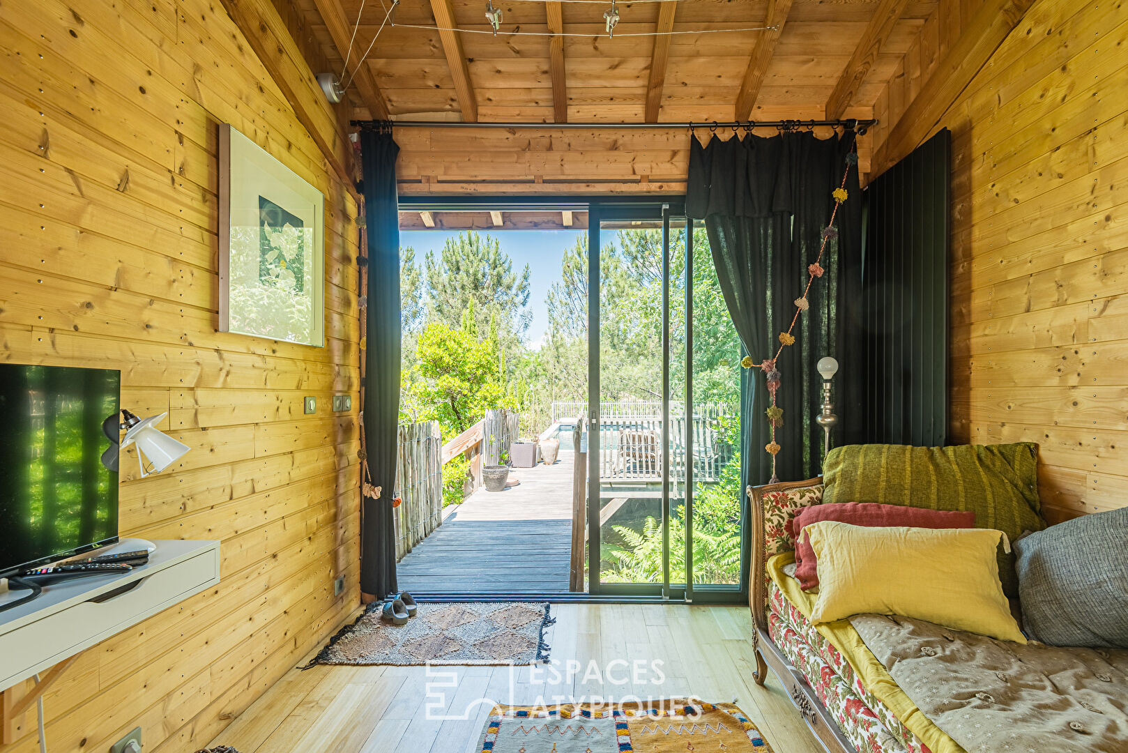 Architect’s wooden house on stilts